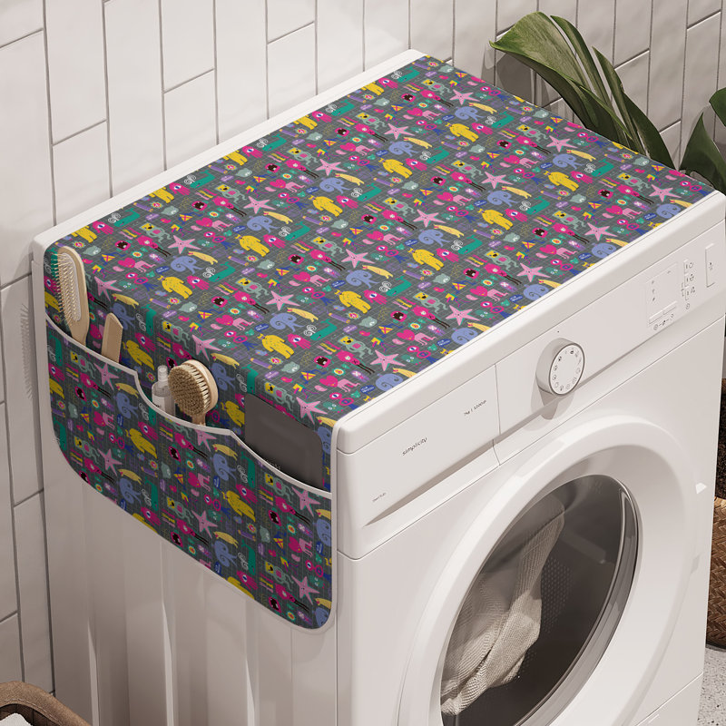 Ensemble de 2 bacs de rangement taupe et multicolore 47 po x 18,5 po East Urban Home Alien Trip