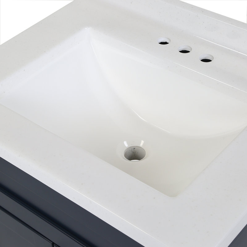 Ensemble de meuble-lavabo simple 25 po Marro, Bleu marine