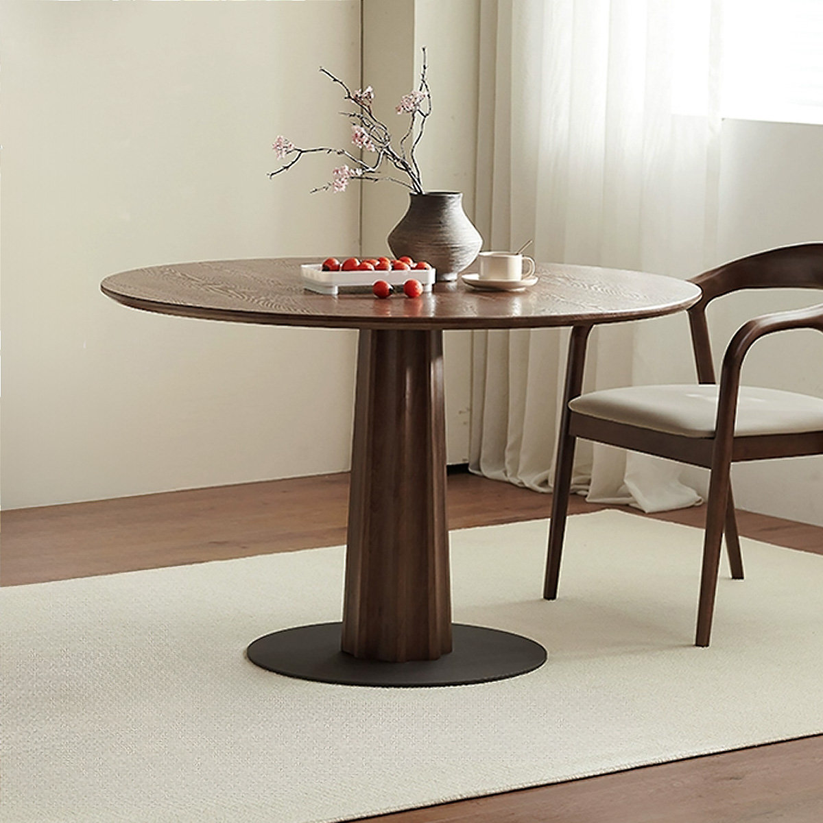 Hokku Designs Brown Round Solid Wood Dining table - Wayfair Canada