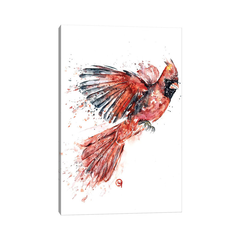 Cardinal by Lisa Whitehouse - Wrapped Canvas Gallery-Wrapped Canvas Giclée, 20.32 cm H x 30.48 cm W