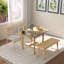Table de salle à manger pliable, table à abattants avec structure en bois massif