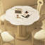 Table de salle à manger crème-120734878-120734879