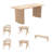 Simple solid wood table and chair combination-104367390