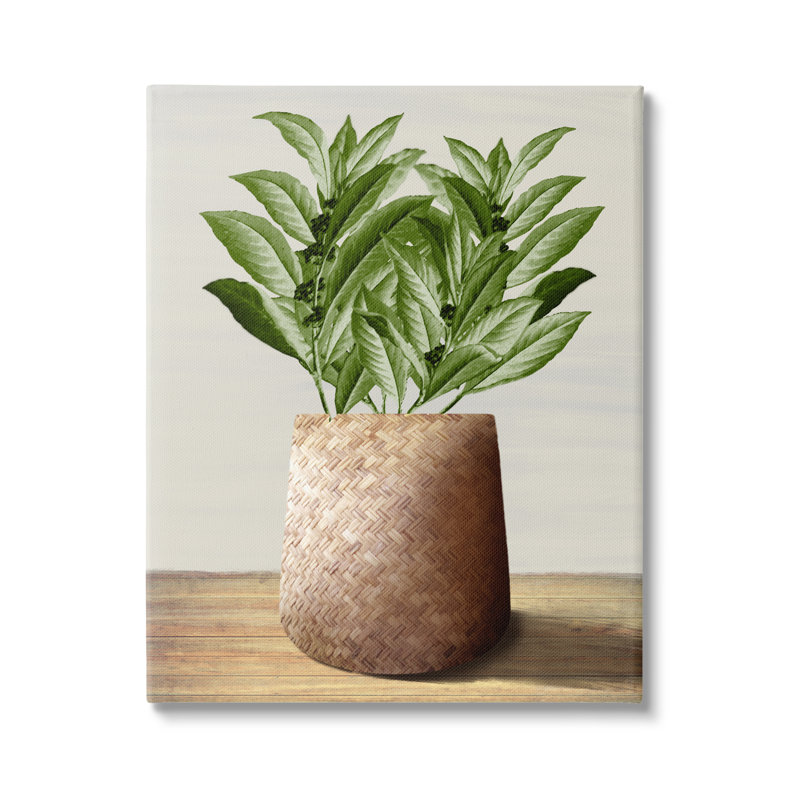 «Greenery In Tissé Pot à Fleurs» par Marcus Prime, H 30 po x l 24 po x P 1,5 po