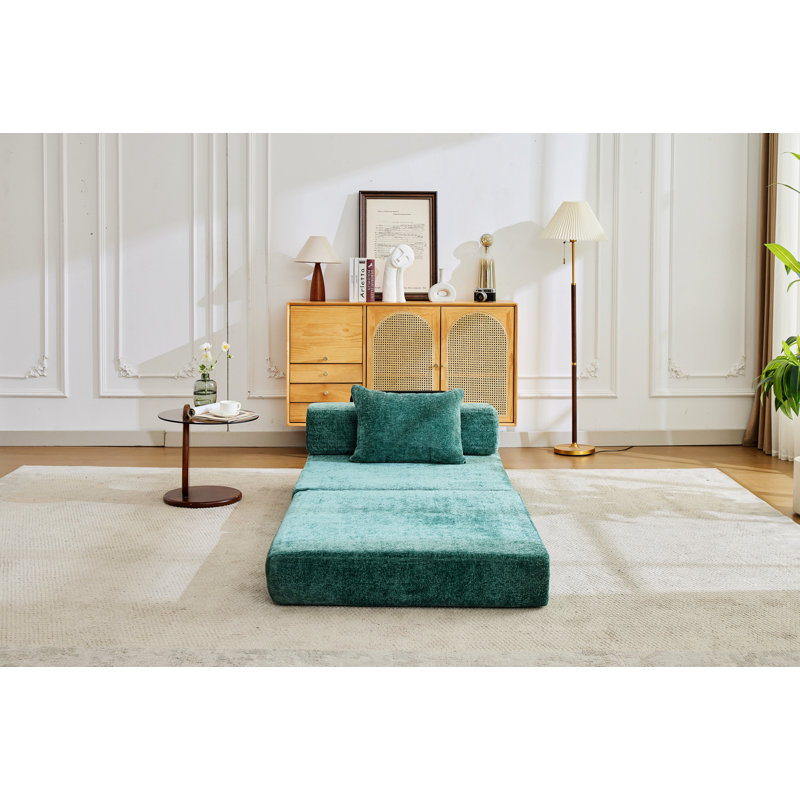 Canapé de style moderne pour l'intérieur, canapé convertible à plancher à compression avec structure de forme fixe, canapé modulaire à assise simple sans os, aucun assemblage requis, idéal pour plusieurs espaces