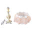 Lampe de table teintée 12,2 pouces de style princesse avec abat-jour rose-72274604