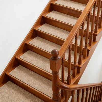 Stair Treads Non-Slip For Wooden Steps, 15Pack - 8" X 30" Edging Stair Runner Indoor For Kids Elders & Pets, Washable Carpet Stair Treads With Peel