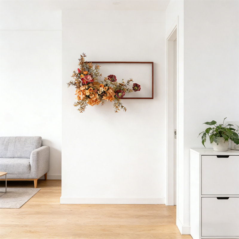 Fleur artificielle murale