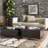 Bakerhill Hand Knotted Wool/Cotton Southwestern Rug in Ivory/Gray-200759668