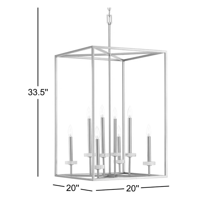 Lustre rectangulaire à 8 lumières Perth