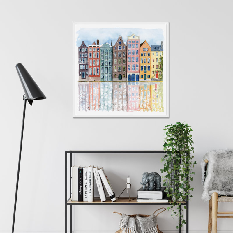 Neighborhood I by Grace Popp - Painting, White Framed Paper Print, 80cm H x 80cm W