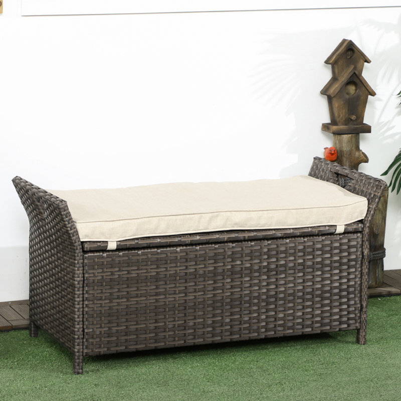 Banc de rangement Outsunny