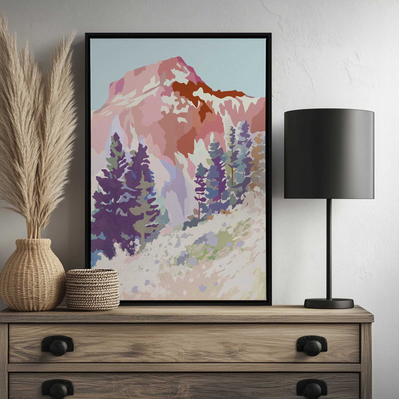 «Alpine Lite II» par Garima Dhawan, reproduction d'art, H 16 po x l 12 po, Cadre flottant, Noir
