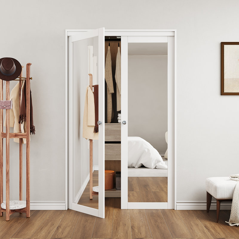 Portes pivotantes en bois manufacturé 1-Lite, 48 po x 80 po