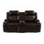Power Motion brun avec rangement et similicuir de style contemporain dans un porte-gobelet-2077941789