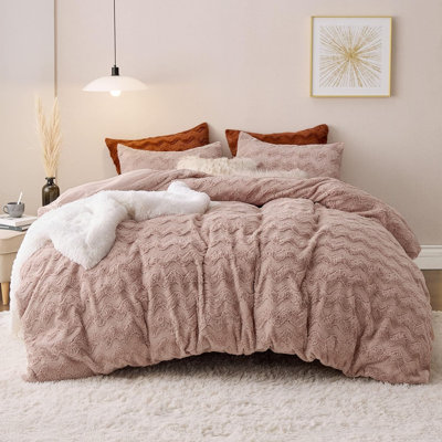 Housse de couette en fourrure synthétique