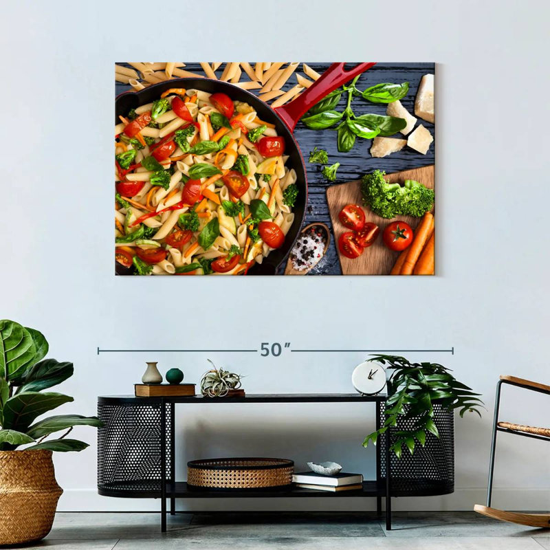 Yarlin Spring Vegetables Pasta, 30" H x 45" W
