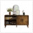 60'' Premium Rustic American Farmhouse Credenza - Symmetrical Sunburst Door Design, Heavy-Duty Antique Wood TV Stand With Adjustable Shelves, Storage Cabinet For Living Room/Kitchen (Antique Brown)-2069196571