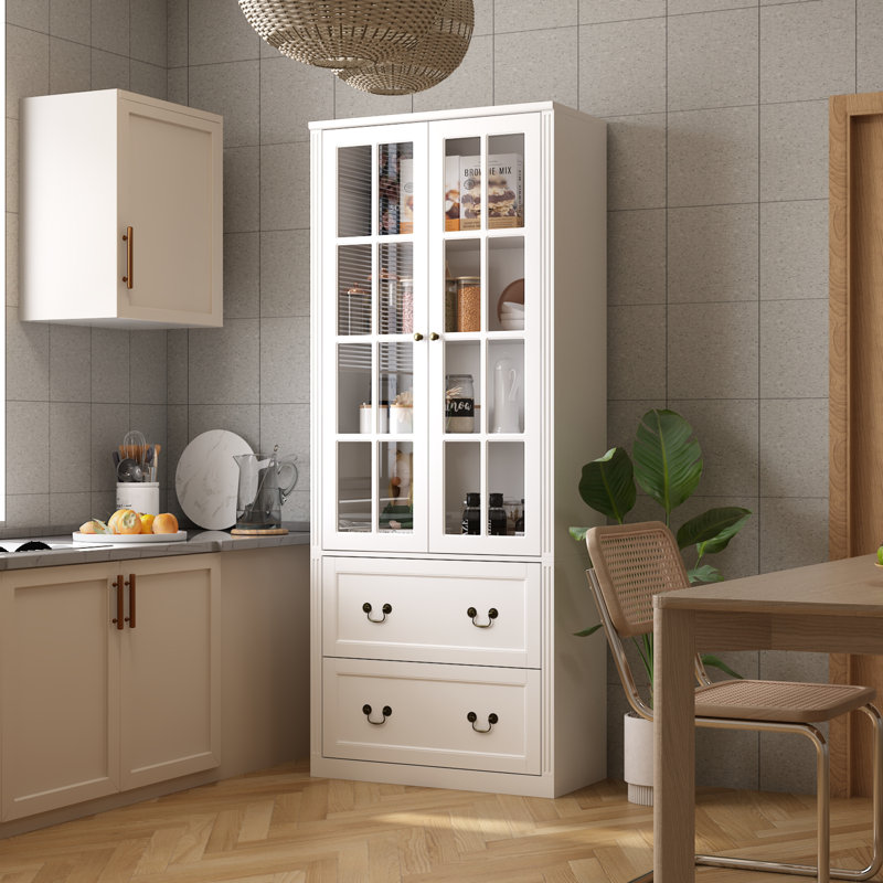 Kylen 78.7'' China Cabinet, White