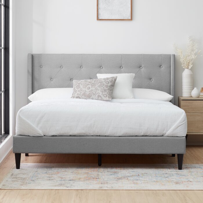 Andover Mills™ Petersen Upholstered Bed & Reviews | Wayfair