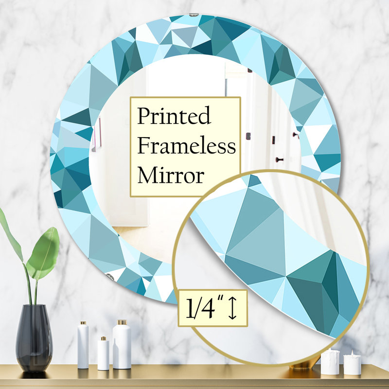 Triangular Colourfields 33 Wall Mirror, 31.5" H x 31.5" W
