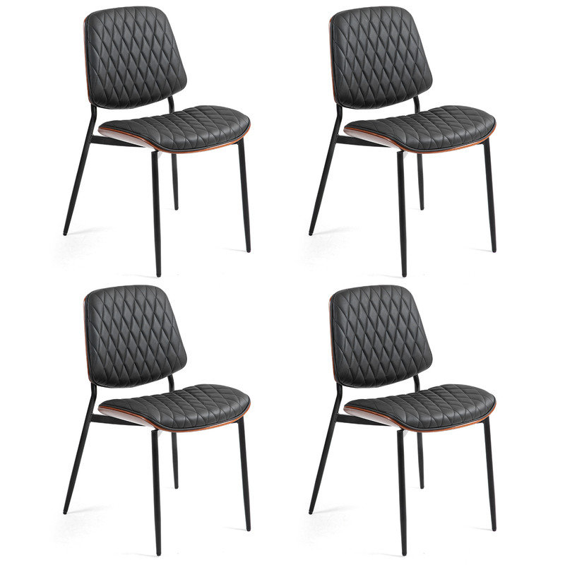 Chaise de salle à manger Monna, 6, Noir