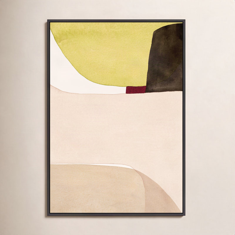 It Is All Neutral by Julia Balfour - Framed Wall Art, 30" H x 21" W x 1.25" D, Black Picture Framed Canvas