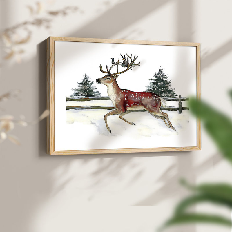 Art de Noël - DCCXVII - Reproduction encadrée - Restickable, H 22 po x l 28 po, Naturel