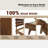 Queen Size Bed Frame with Headboard & Footboard, Solid Wood Platform Bed, Metal Legs,12 Durable Slatted Structure, No Box Spring Needed, Anti-Noise & Slip-Free, Easy Assembly, Walnut Finish-1787718914-1787718926