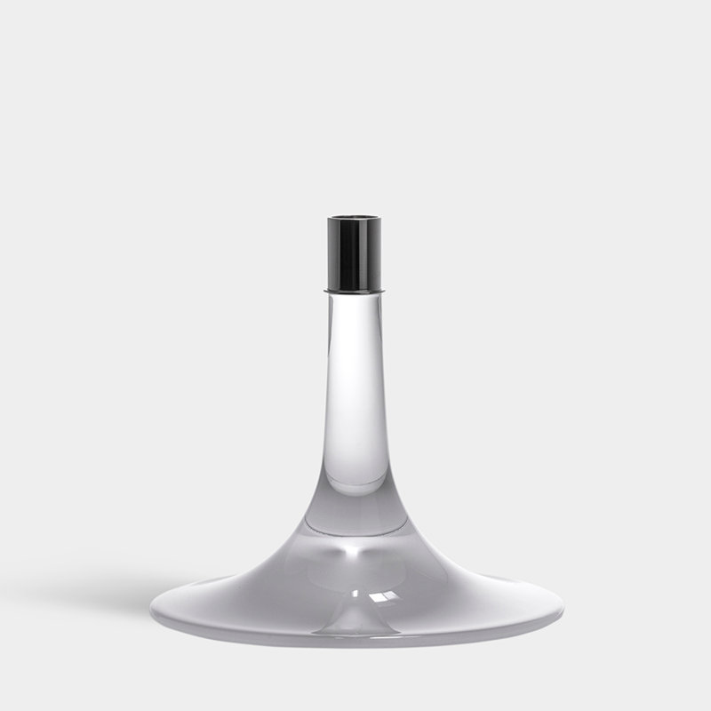 Elegant Cirrus Sandblasted Glass Candlestick by Anne Nilsson