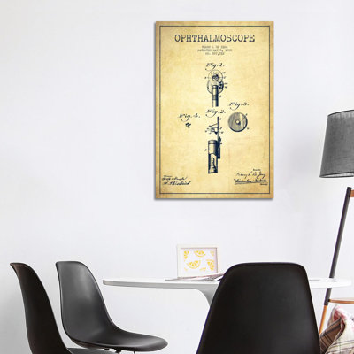 Ophthalmoscope Vintage Patent Blueprint by Aged Pixel - Gallery-Wrapped Canvas Giclée on Canvas