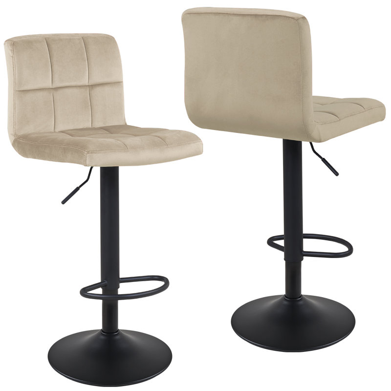 Annease Adjustable Height Bar Stool, Cappuccino