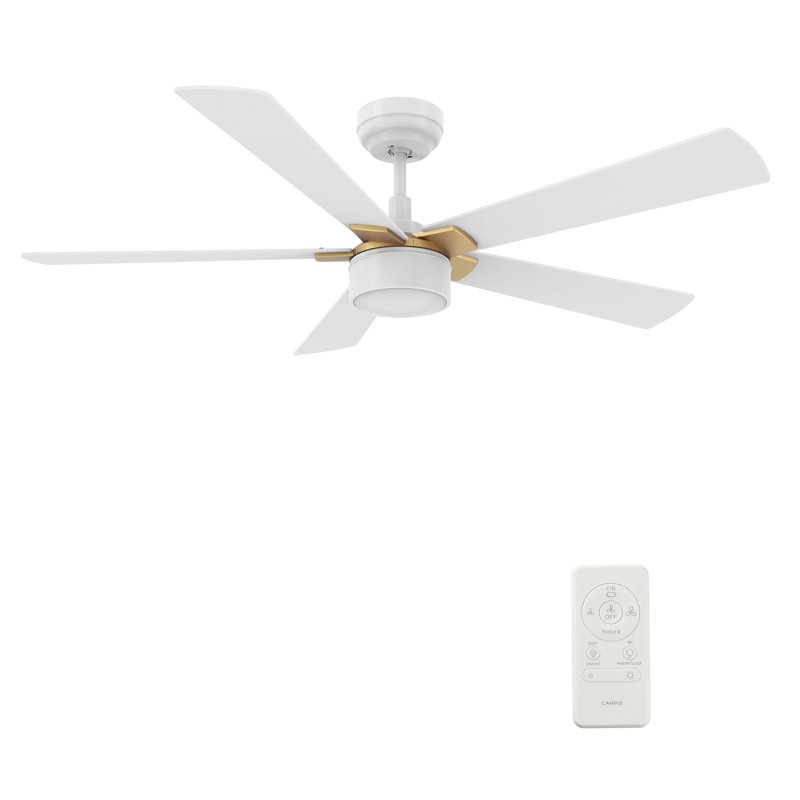  5 Blades Smart LED Standard Ceiling Fan Remote Control with Light Kit Included