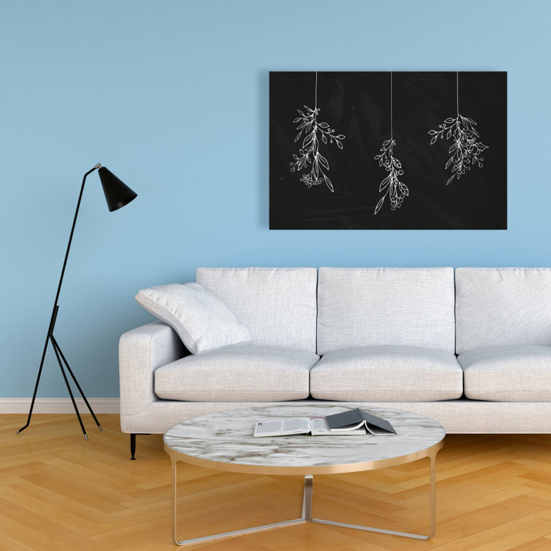 Mistletoe Holidays Leaves Canvas | Festive Home Decor