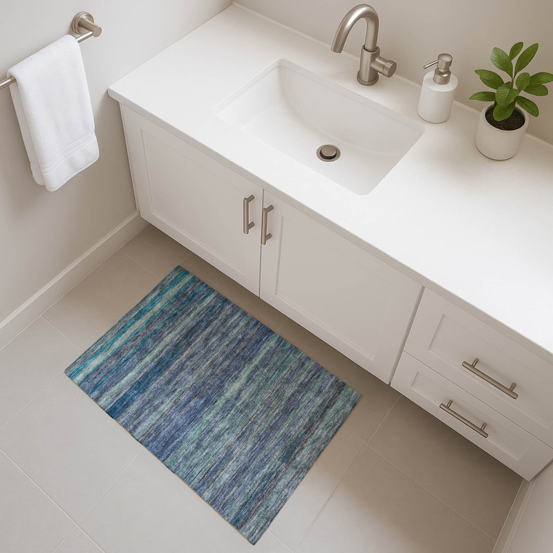 Premium Machine Washable Marasco AMF1639 Stripes Rug, Rectangle 1'8" x 2'6"
