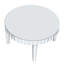 Table basse ronde éblouissante avec motif de mosaïque en miroir Starburst
