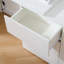 Commode de salle de bain 6 tiroirs avec bureau en L, bureau large et espace de rangement profond
