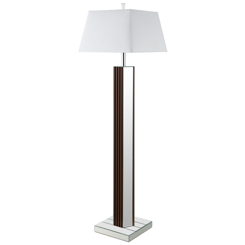 Debrah 67-Inch Square Tapered Mirrored Floor Lamp