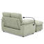 Canapé moderne ajustable 2 places avec rangement, structure en bois chenille pour salon