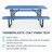 72" Expanded Metal Rectangular Picnic Table, With Umbrella Hole-982150973
