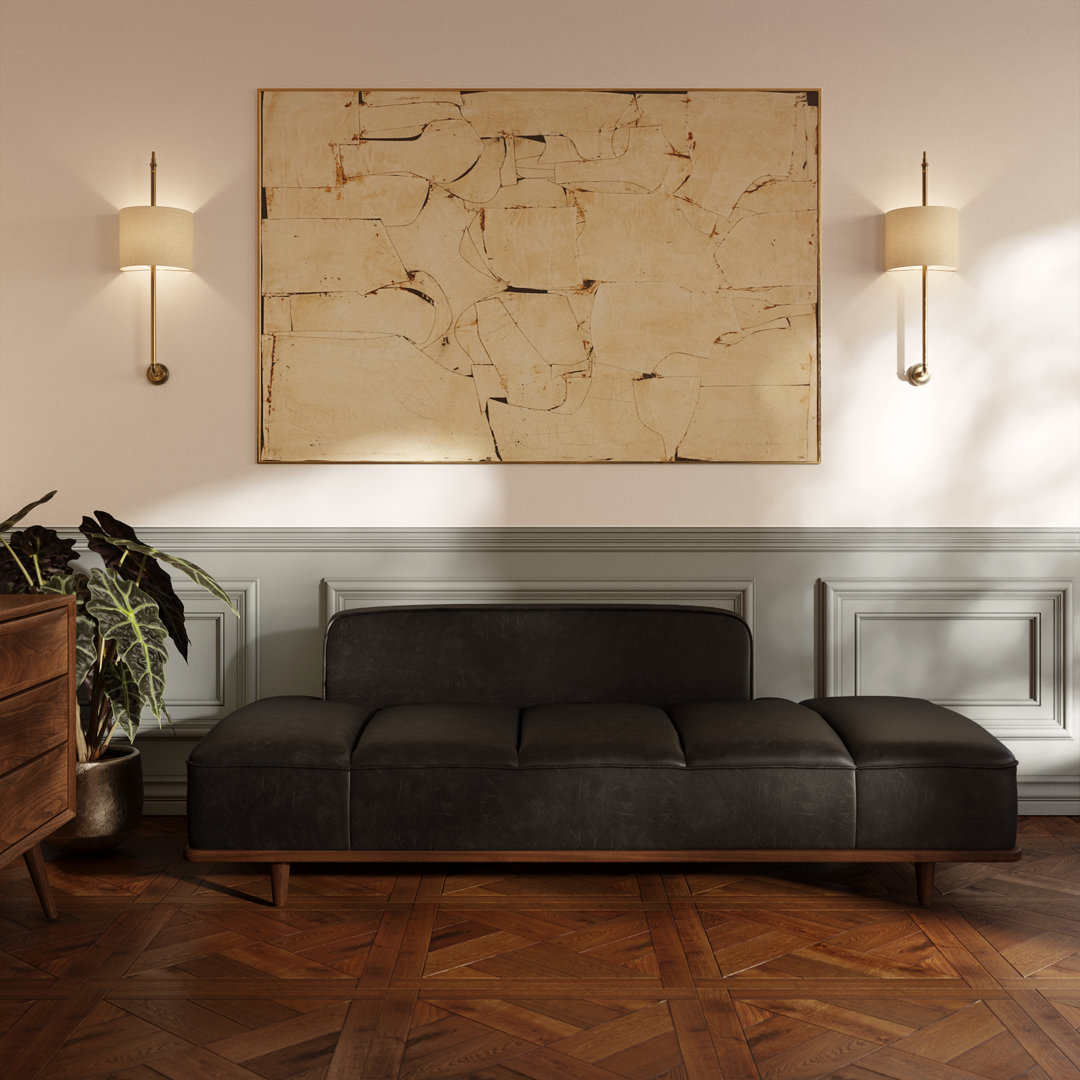 Jasper Full-Grain Genuine Italian Leather Daybed Poly & Bark Upholstery