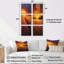 Yellow Sunset Farm Fields - Ensemble de 6 reproductions d'art mural à la ferme-2084113981-2084113980