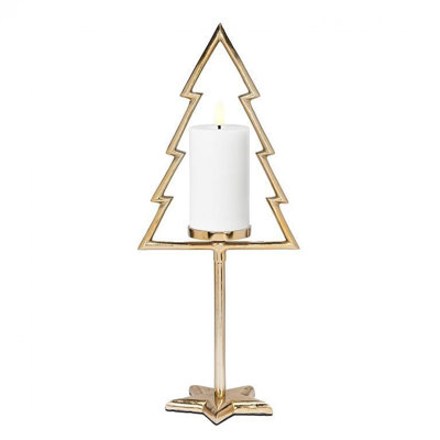Porte-bougie colonne Gold Tree