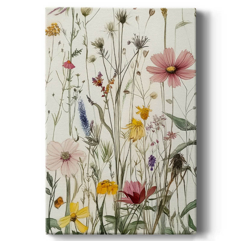 Toile tendue avec châssis Floral XCIV, H 48 po x l 32 po