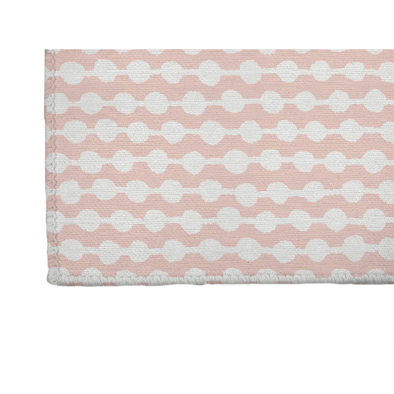 Dot Tied Chimi Indoor Doormat, 24" W x 36" L, Pink