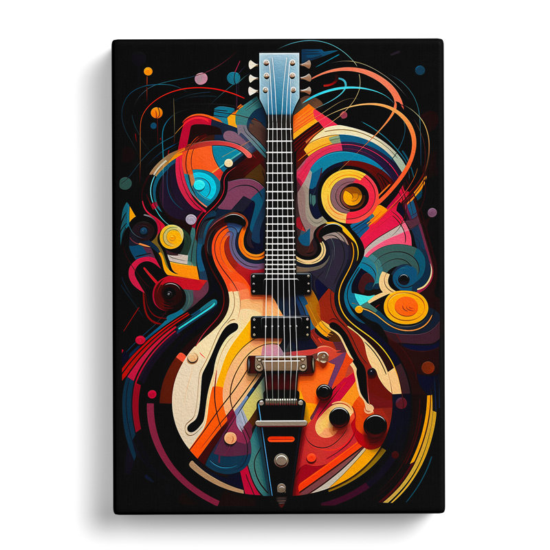 Electric Guitar Orphism No.2 - Wrapped Canvas, 60cm H x 40cm W x 3cm D
