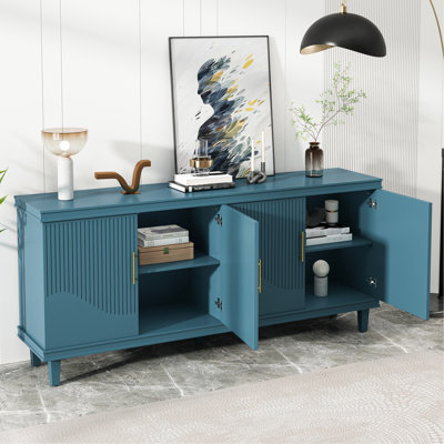 Armoire de cuisine 69,02 po Olive Fabriqué en bois massif. Et. Vaste espace de rangement. Tablettes réglables. Capacité de charge de 330 lb. Organisez votre armoire de rangement à 4 portes. Utilisation à long terme. Tablettes