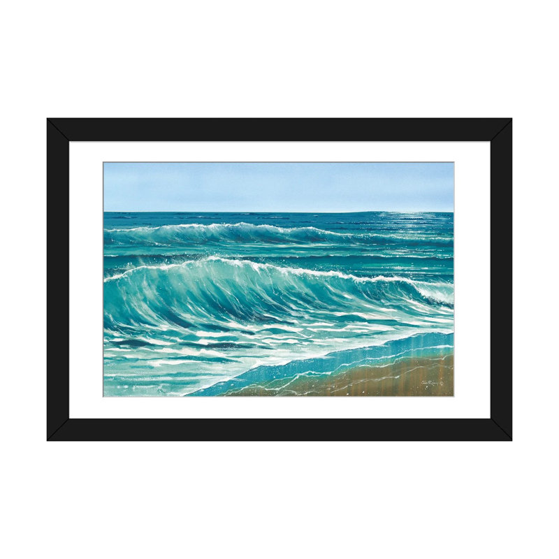 Forever Waves - Reproduction d'art mural - Papier d'art encadré, 24" x 16", Framed Paper, Black