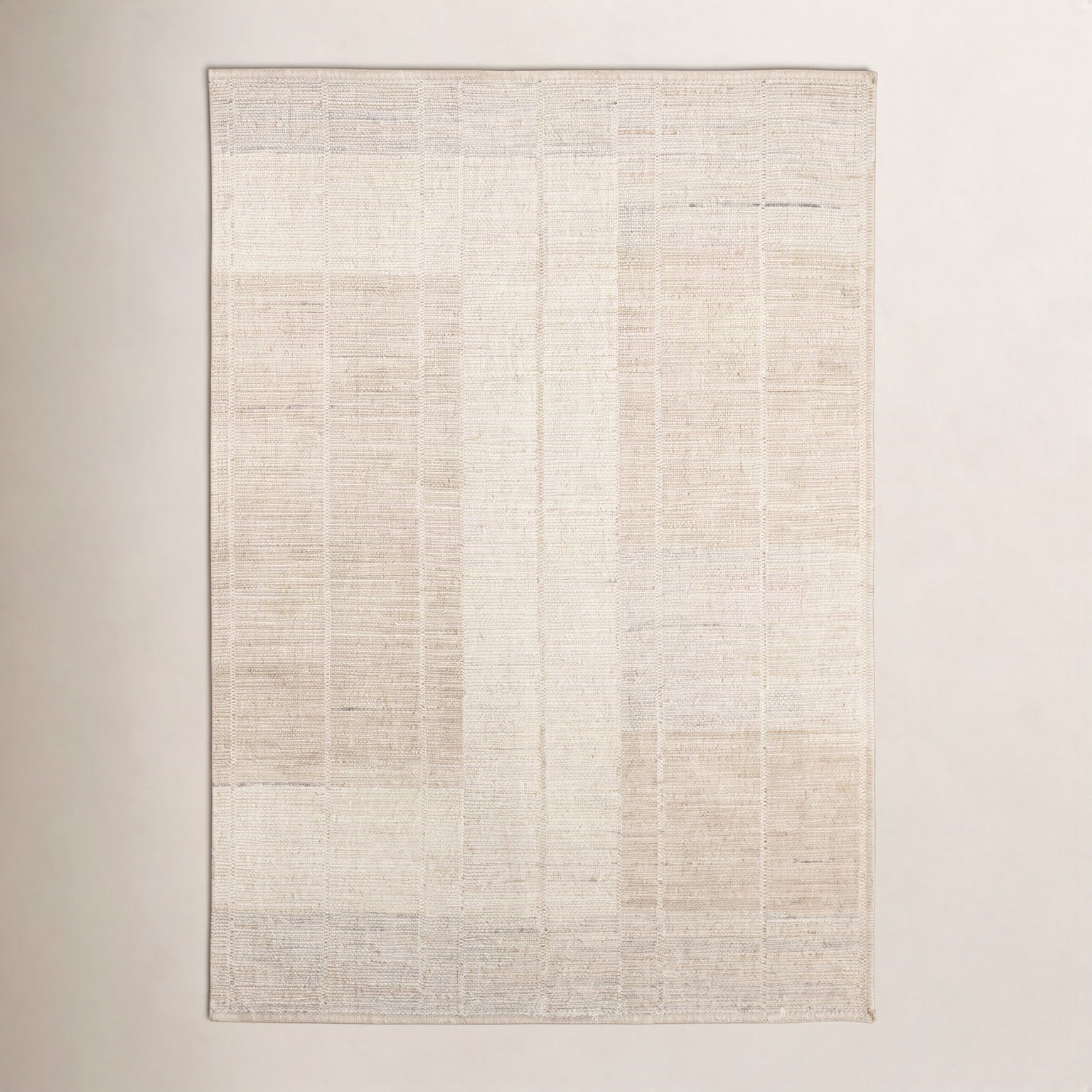 Nona Tan Hand-Woven Striped Rug, Rectangle 9' x 12'