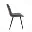 Modern 5Pc Dining Table Set With 4X Chairs Grey Upholstered Sintered Stone Tabletop Black Metal Legs Kitchen Dining Furniture